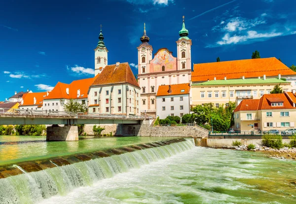 Cityscape Beautiful Austrian City Steyr Upper Austria — Stock Photo, Image