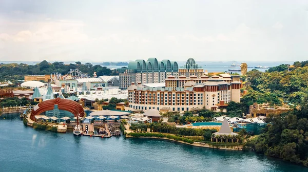 Sentosa island Singapore seen from the cable car