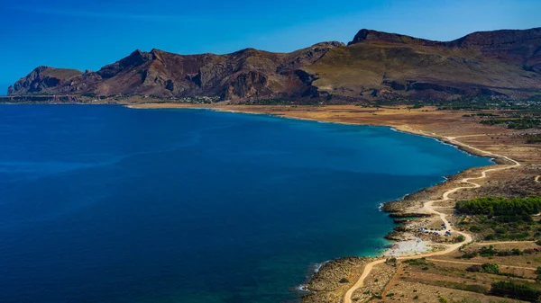Coastline of Sicily seen from Riserva Naturale Orientata Monte Cofano