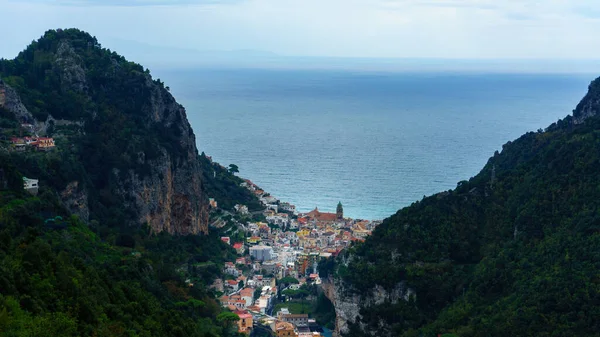A beautiful view of Amalfi seen from Riserva Statale Valle delle Ferriere