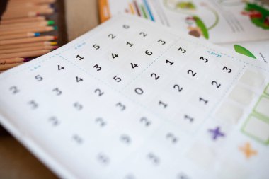 Numbers. One, two, three, four, five, six