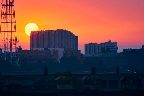 Beautiful Dawn City — Fotografia de Stock