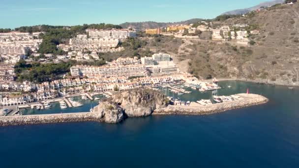 Aerial Perspective Herradura City Malaga Spain Beautiful Coastal City Situated — Vídeos de Stock