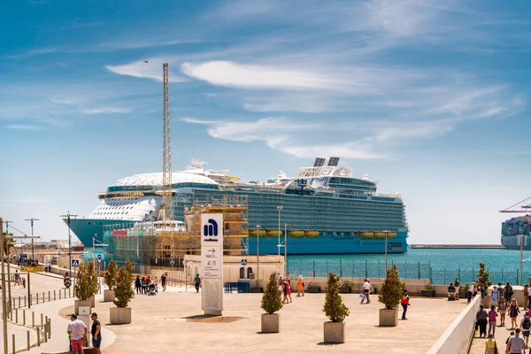 Malaga Spain May 2022 Wonder Seas Docked Port Malaga Largest — Stock Photo, Image