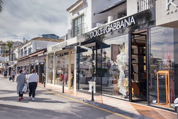 Puerto Banus Marbella Spain November 2018 Dolce Gabbana Stores Famous — 스톡 사진