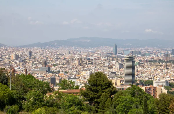 İspanya 'nın Barselona şehrinin hava manzarası