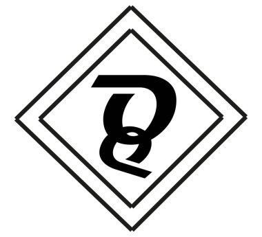 Vector logo. Abstraction. Art design. Figure. Symbol and letter O. Sign on a white background. Number 0. Vector drawing. Logo. Graphic element. Design.