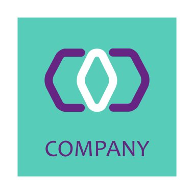 Vector logo. Abstraction. Sign on a green background. Art design. Figure. Symbol and letter O and C. Number 0. Vector drawing. Name of the company. Logo. Graphic element. Design. Illustration.