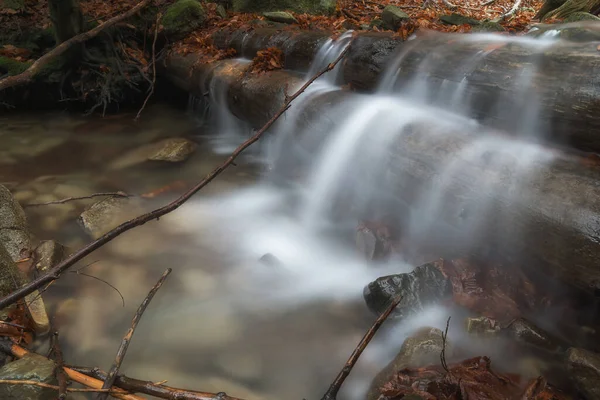 Waterfall Forest Autumn — Φωτογραφία Αρχείου