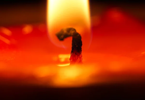 Полум Вогню Нічному Небі Природі — стокове фото