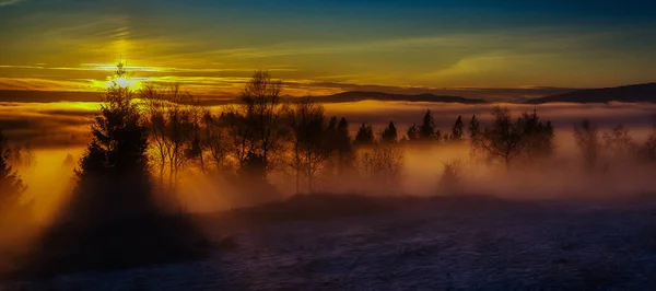 Sunrise Beskid Mountains — 스톡 사진