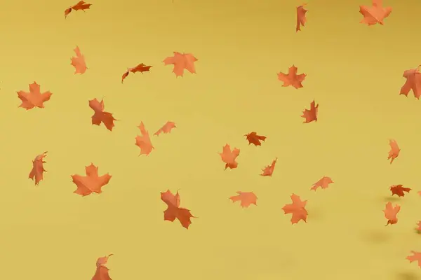 낙엽의 개념입니다 나뭇잎을 날리는 추상적 — 스톡 사진