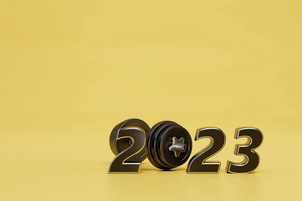 Vente Abonnements Gymnase Pour 2023 Inscription 2023 Avec Haltère Lieu — Photo