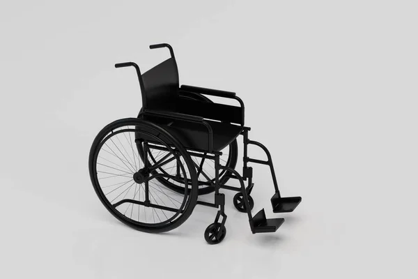 Means Transportation Disabled Wheelchair Black White Background Render — Stock Photo, Image