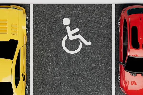 Parking Space Disabled People Disabled Parking Icon Parking Lot Other — Stock Photo, Image