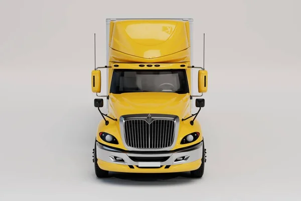 Work Truck Drivers Truck Transportation Goods Long Distances Render — Stock Photo, Image