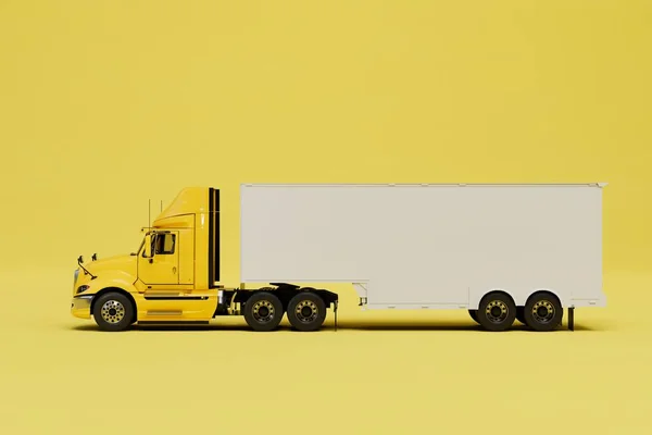 Gütertransport Über Große Entfernungen Lkw Für Den Transport Schwerer Lasten — Stockfoto