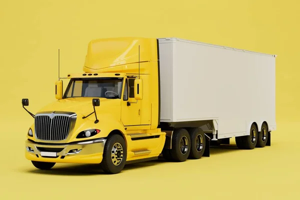 Transporte Mercadorias Longas Distâncias Grande Caminhão Para Transporte Mercadorias Copiar — Fotografia de Stock