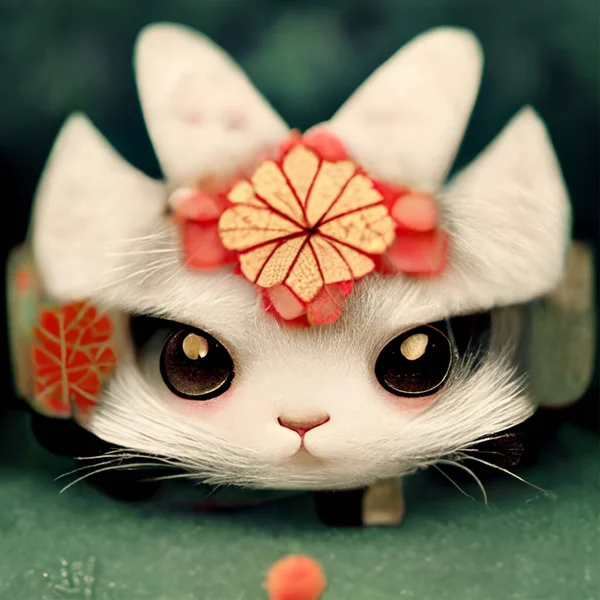 Japanese art style Cat