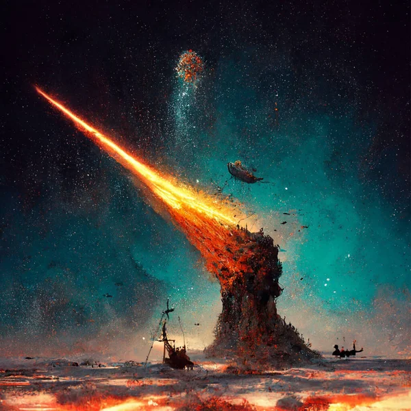 Giant Viking Destroy Galaxy — Stock Fotó