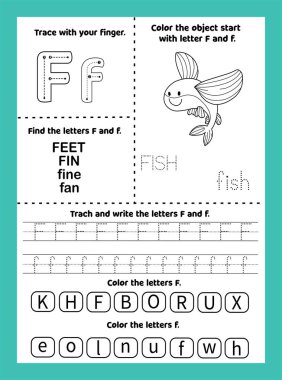  Letter and Number Tracing Worksheet clipart