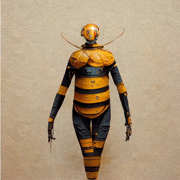 Human Character Bee Full Body Well Detailed — ストック写真