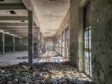 old ruined house, abandoned factory