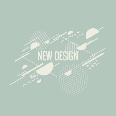 Çeşitli şekillere sahip geometrik arkaplan. Tasarım için modaya uygun vektör grafikleri. Site için soyut arkaplan.