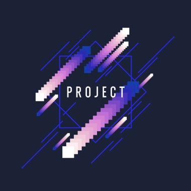 Modern moda tarzında soyut bir arkaplan. Basit düz geometrik şekilli poster.