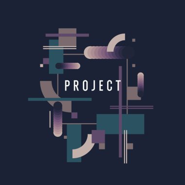 Modern moda tarzında soyut bir arkaplan. Basit düz geometrik şekilli poster.