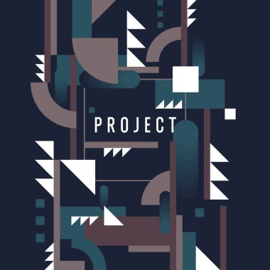 Modern moda tarzında soyut bir arkaplan. Basit düz geometrik şekilli poster.