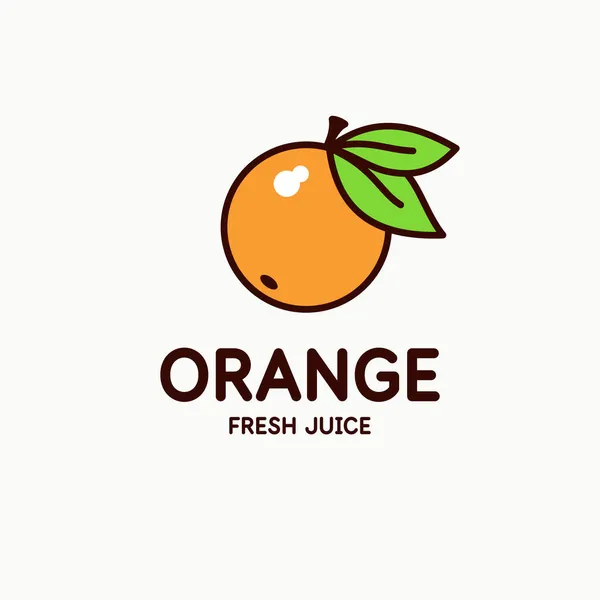 Illustration d'une orange dans un style plat. Image isolée sur un fond clair. Icône vectorielle. — Image vectorielle