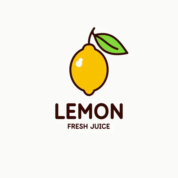 Иллюстрация лимона в плоском стиле. Изолированное изображение на светлом фоне. Значок вектора. — стоковый вектор