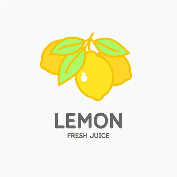 Illustration d'un citron dans un style plat. Image isolée sur un fond clair. Icône vectorielle. — Image vectorielle