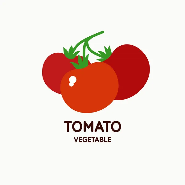 Illustration d'une tomate dans un style plat. Image isolée sur un fond clair. Icône vectorielle. — Image vectorielle