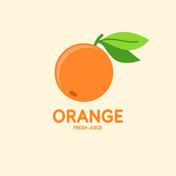 Illustration d'une orange dans un style plat. Image isolée sur un fond clair. Icône vectorielle. — Image vectorielle