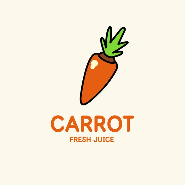 Illustration d'une carotte dans un style plat. Image isolée sur un fond. Icône vectorielle. — Image vectorielle