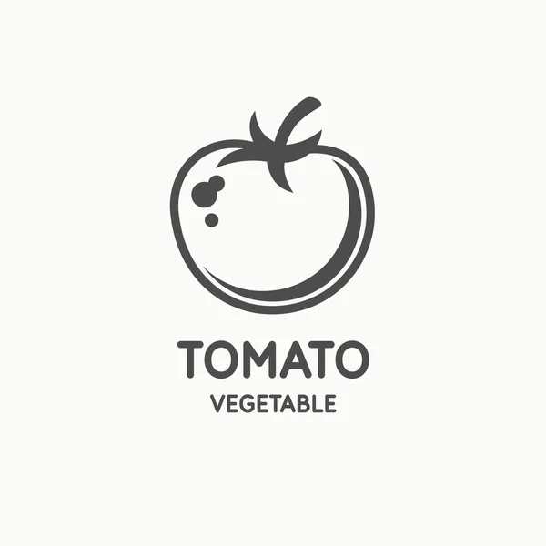 Ilustración de un tomate en un estilo plano. Imagen aislada sobre un fondo claro. — Vector de stock
