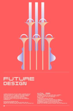 Modern moda tarzında soyut bir arkaplan. Basit düz organik şekilli posterler, geometrik şekiller..