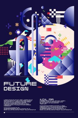 Modern moda tarzında soyut bir arkaplan. Basit düz organik şekilli posterler, geometrik şekiller..