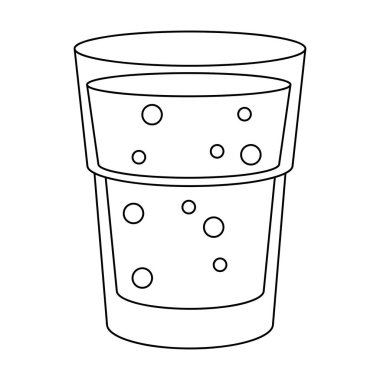 Kokteyl. Yaz limonatası. Boyama. Çocuklar için boyama kitabı. Yaz renklendirmesi.