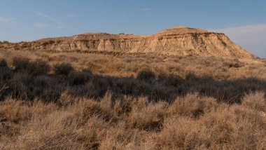 Typical landscape in the Monegros desert in Aragon
