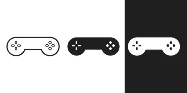 Simple Modern Gamepad Icons Form Vector Illustration — 图库矢量图片
