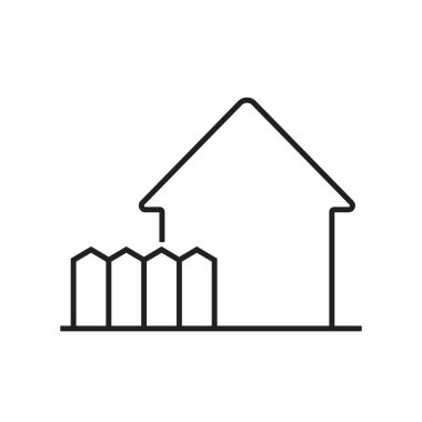 simple wooden home fence icon on white background. Vector illustration