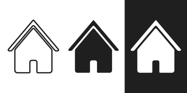 Simple Home House Icons Form Vector Illustration —  Vetores de Stock