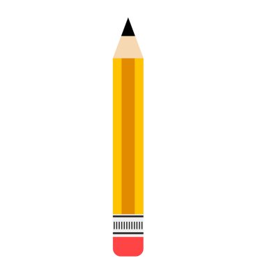 flat pencil with eraiser icon. Vector illustration