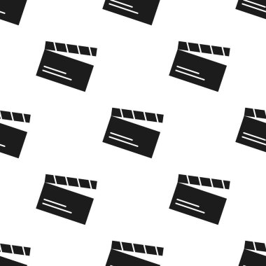 Video icon. cinema video clapper icon seamless. Vector illustration