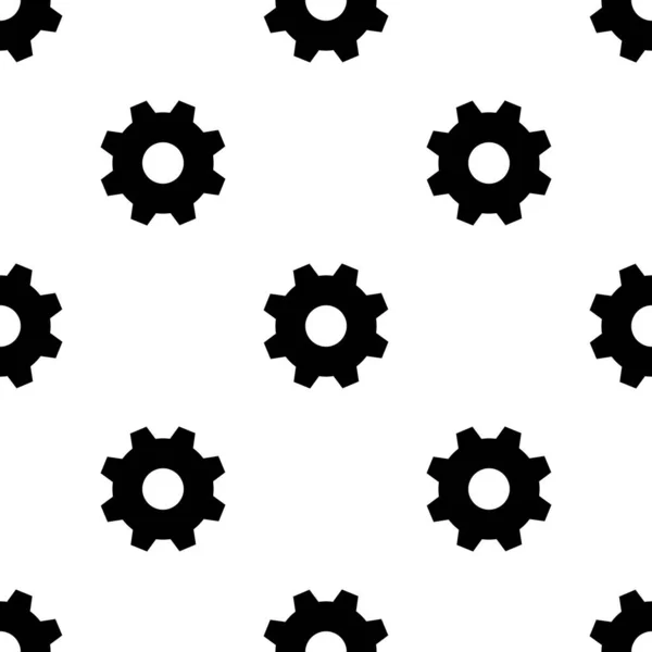 Gears Setting Service Tools Icon Seamless Vector Illustration — Stock Vector