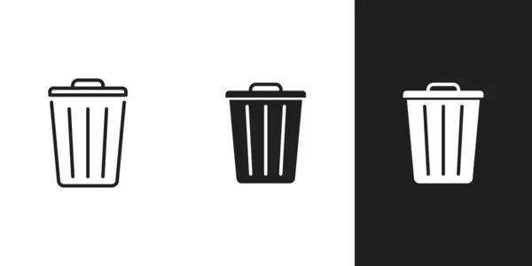 Recycle Bin Trash Bin Form Vector Illustration — Stok Vektör