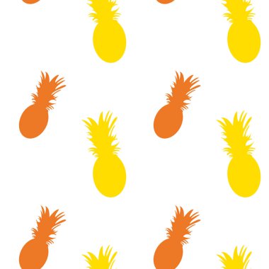 Ananas ile vektör Seamless Modeli.